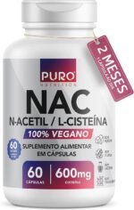 NAC N-Acetil L-Cisteína 600mg Puro Nutrition — 600 mg, 60 Cápsulas Veganas