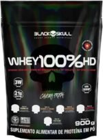 Refil Whey 100% Hd Chocolate 900G, Black Skull